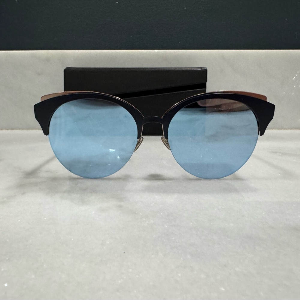 Dior Blue and Gold Sunglasses - Picture 3 of 6